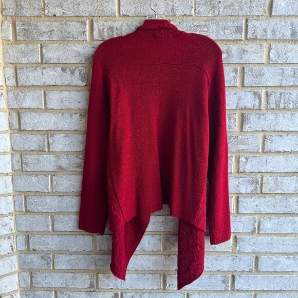 Coldwater Creek Long Sleeve Textured Knit Open Front Cardigan Sweater Size M. - Picture 2 of 7